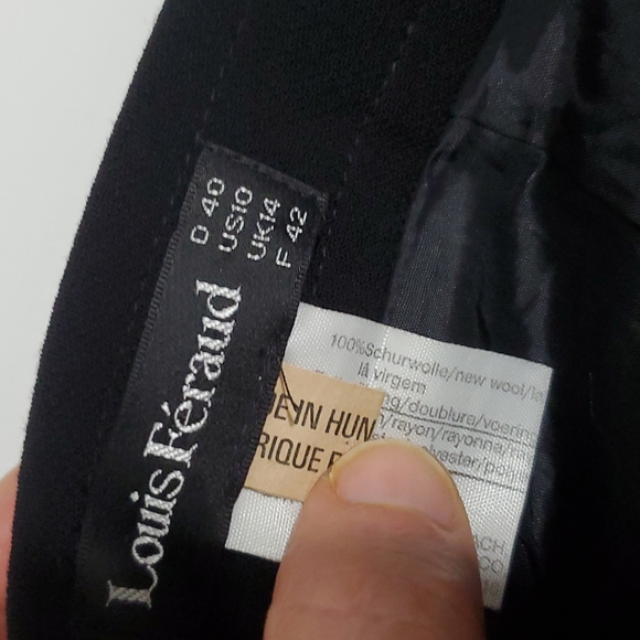 Louis Feraud Straight Crepe Black Skirt - Picture 7 of 7